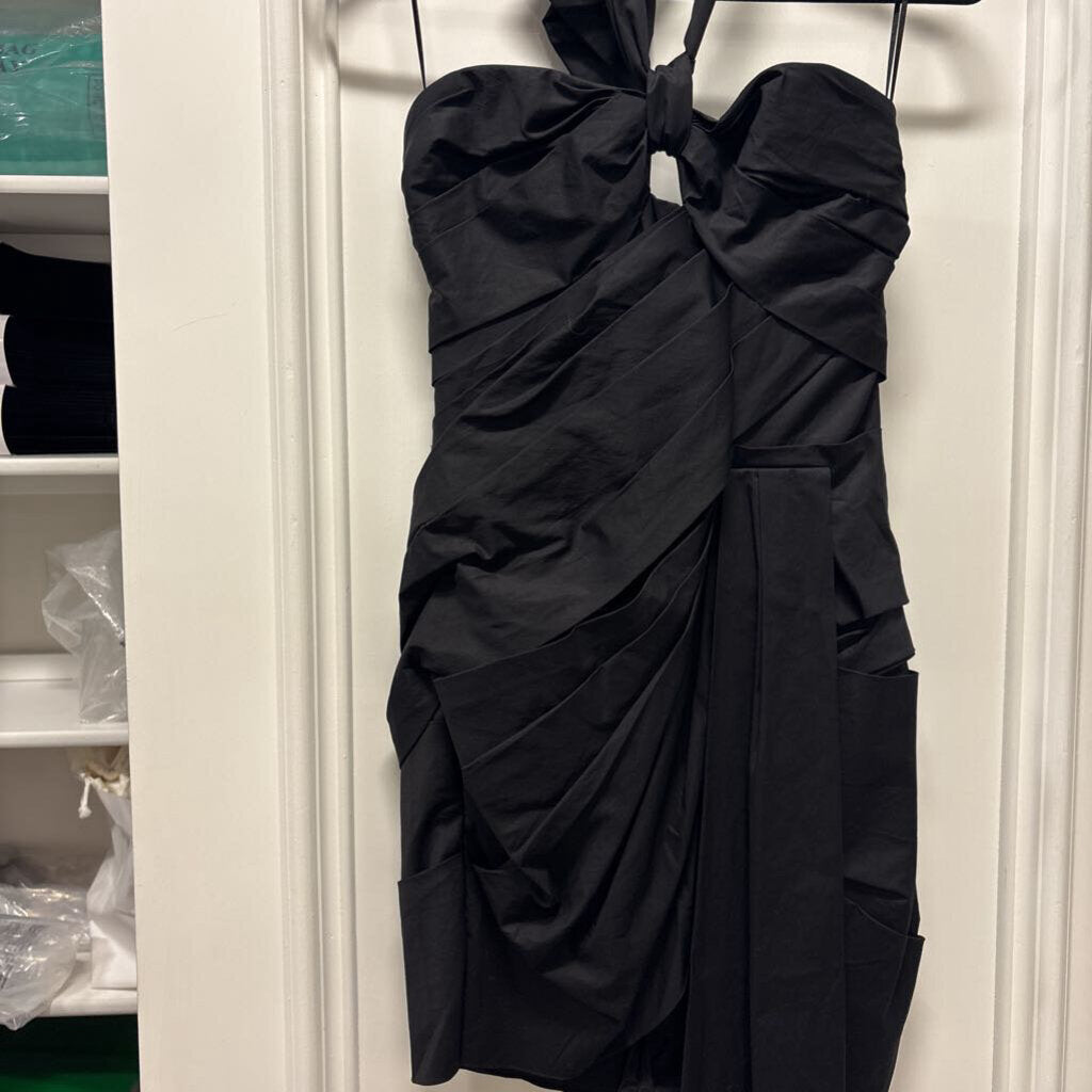 Black Cotton Halter Dress (NWT), 2