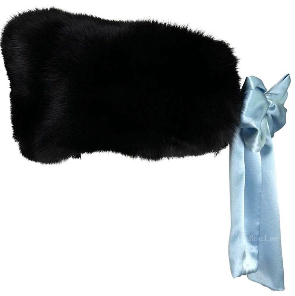 F/W2003 RARE Fox Fur Silk Ribbon Stole