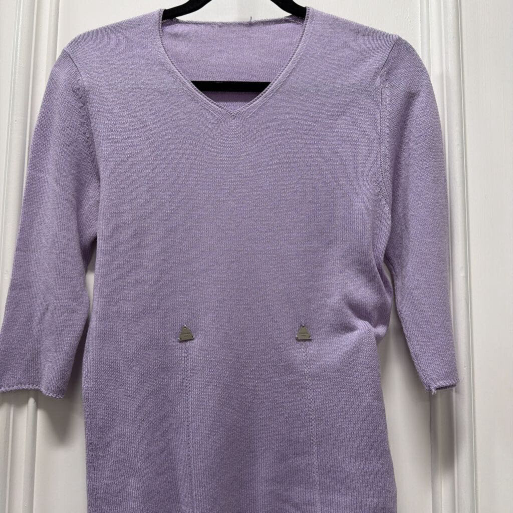 CRUISE2000 PURPLE CASH/SILK KNIT SWEATER