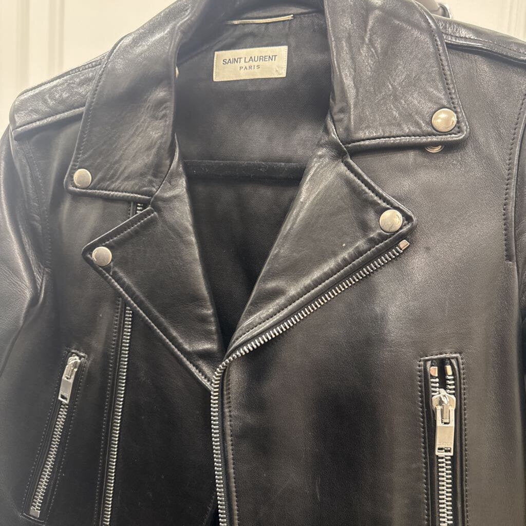 2013 Black Leather Moto Jacket (est 5k)