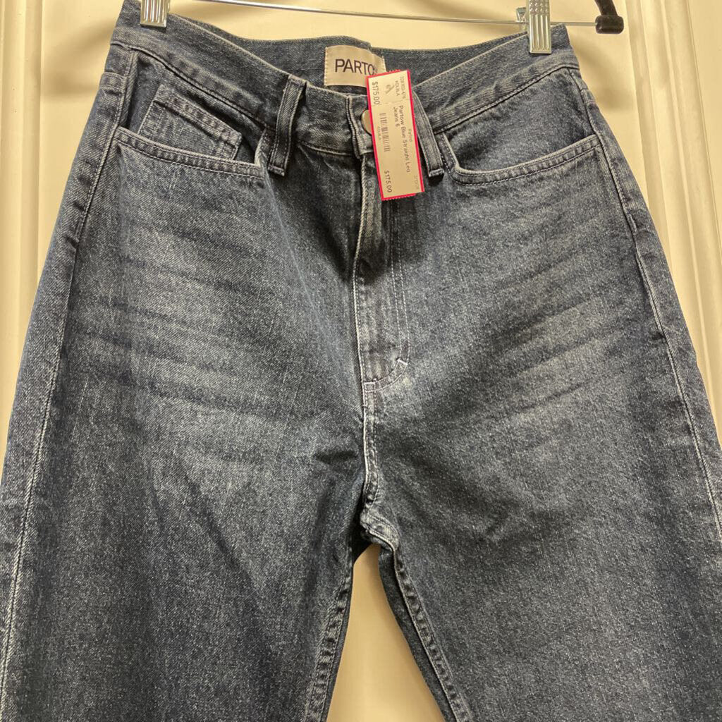Blue Straight Leg Jeans