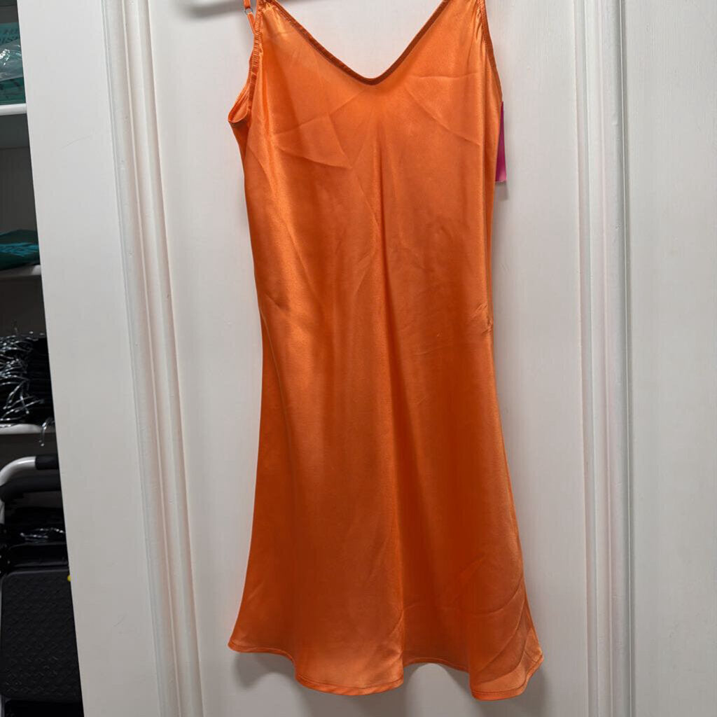Orange Slip Dress Adjustable