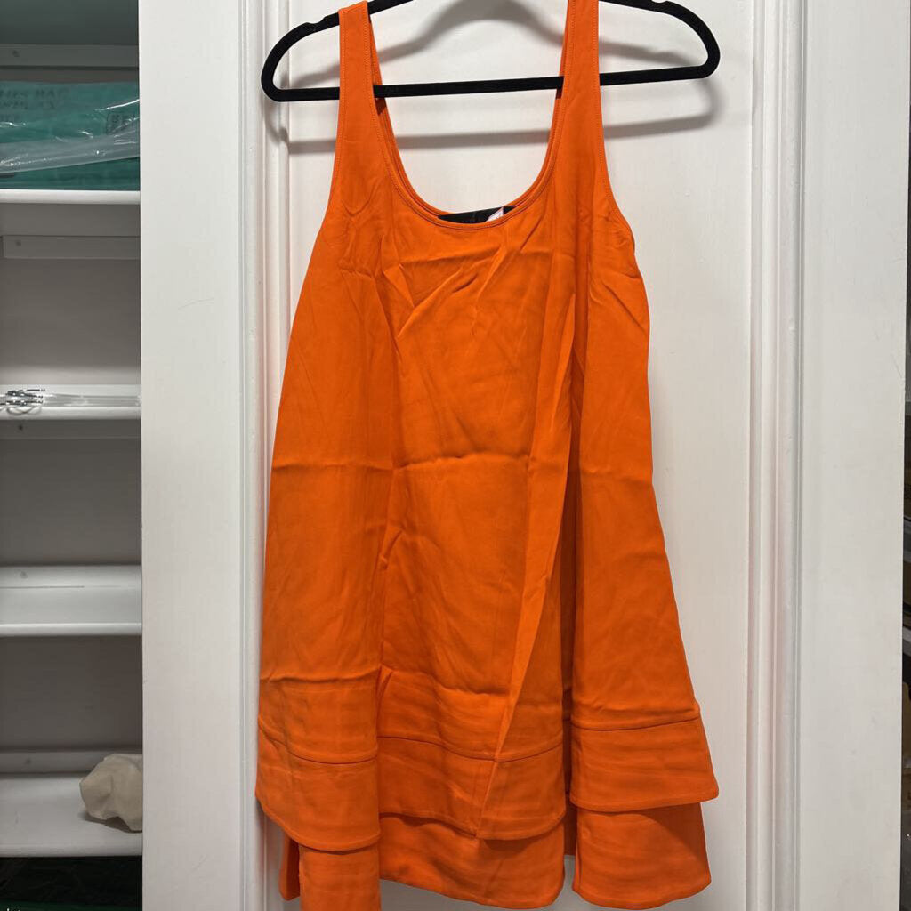 Orange Silk Swing Dress (no belt)