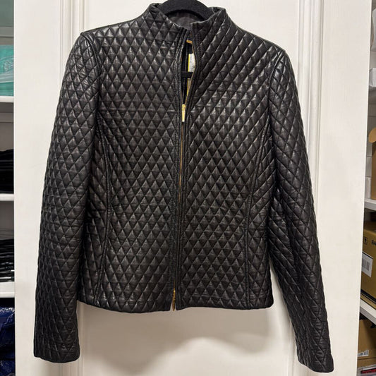 1995-99 RARE Black Quilted Leather Moto Jacket / Tom Ford Era