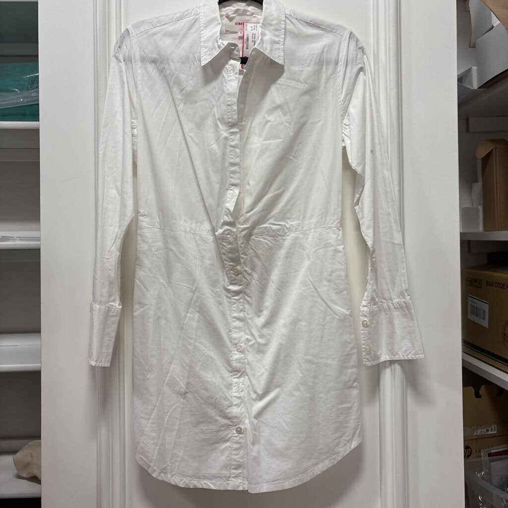 White Cotton Shirt Dress