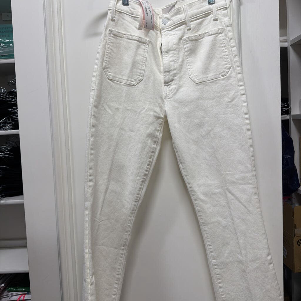 White Straight Leg Jeans