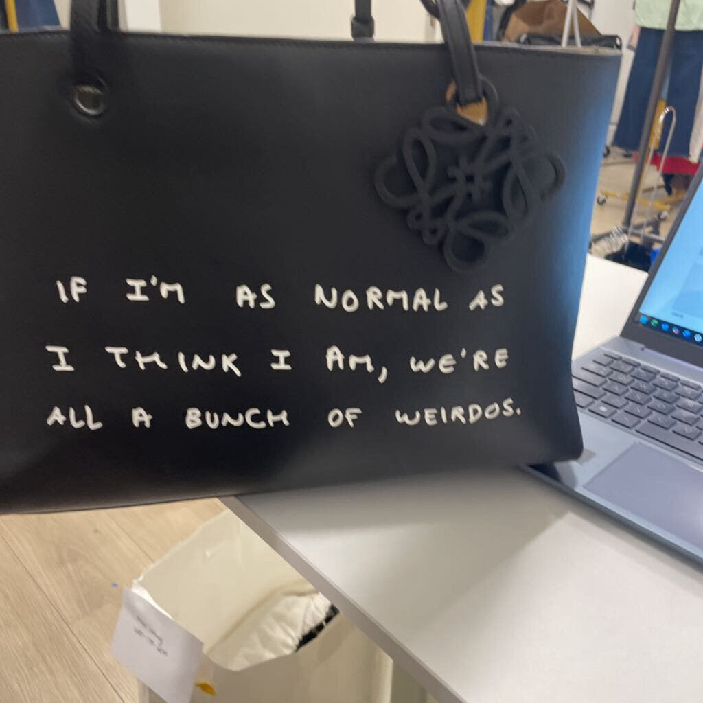 Black DH Words Tote Bag