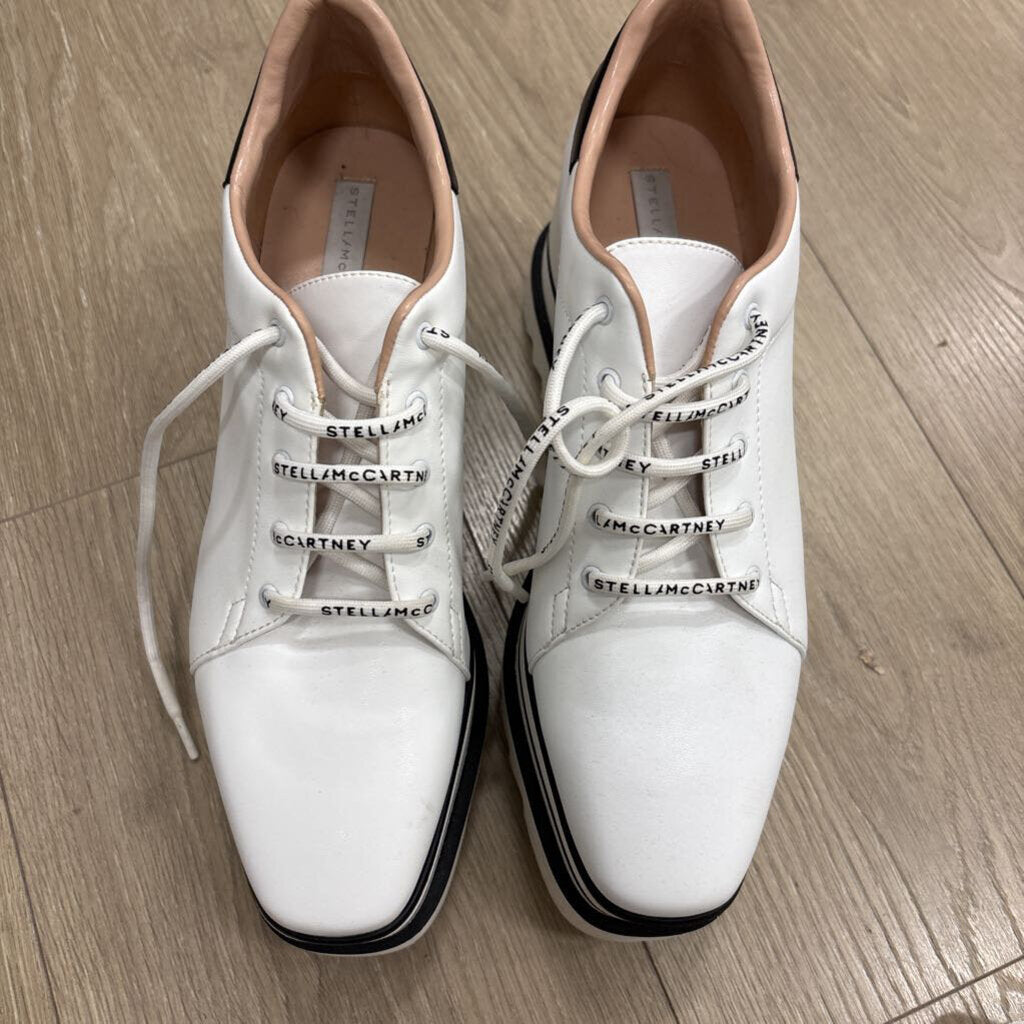 Stella McCartney B&W Leather Platform Sneaker