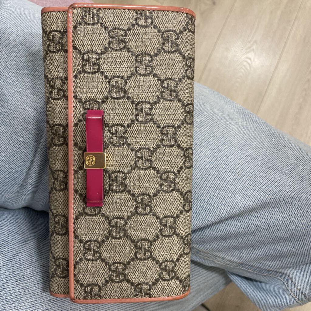 GG Supreme Ribbon Flap Wallet