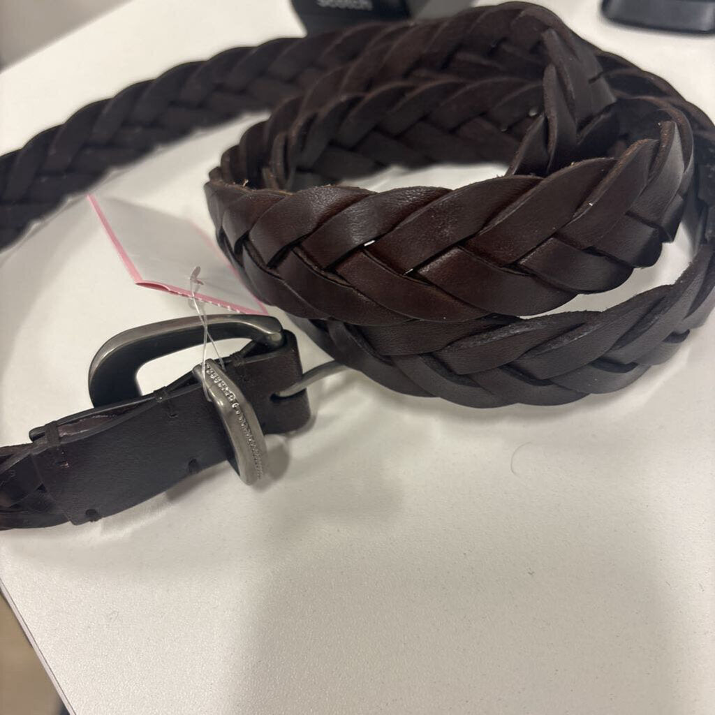 Brunello Cucinelli, Brown Braided Belt, M