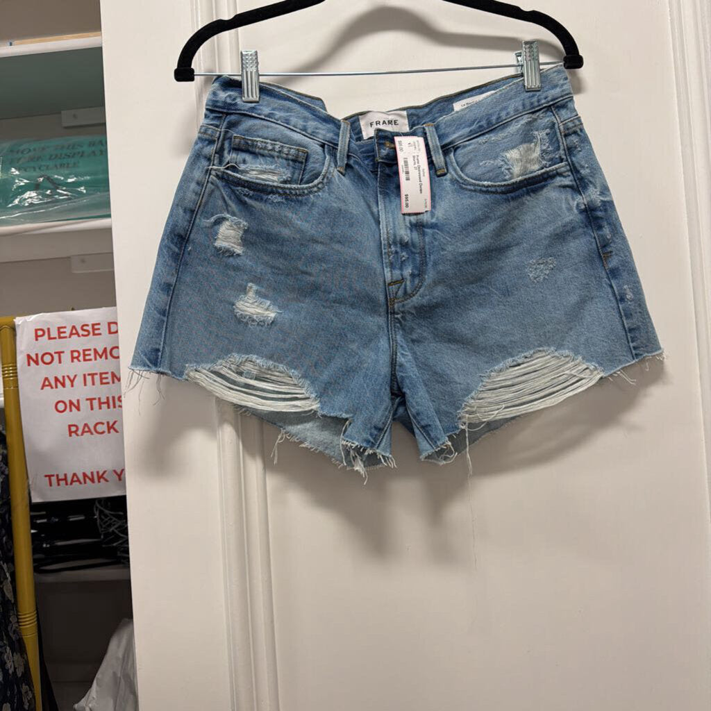 Distressed Denim Shorts, 27