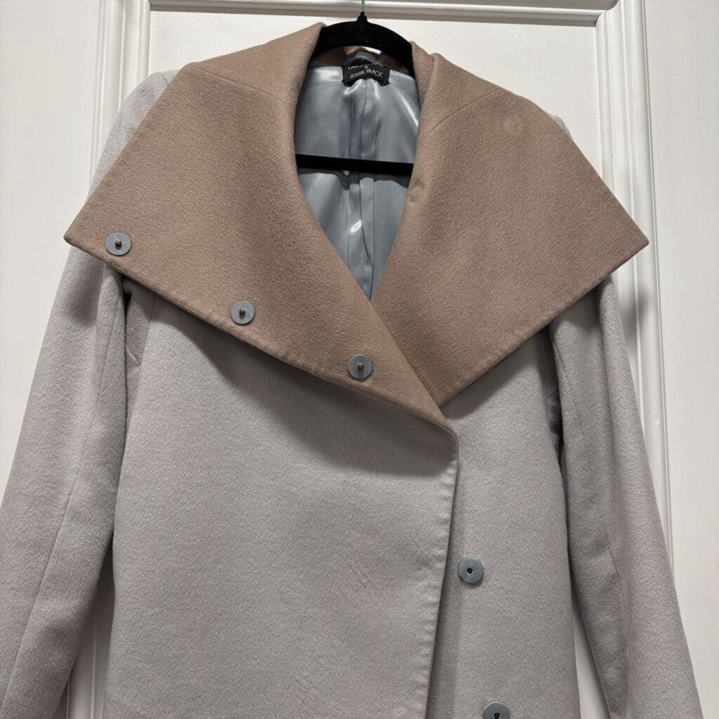 Grey Cashmere Asymmetrical Jacket
