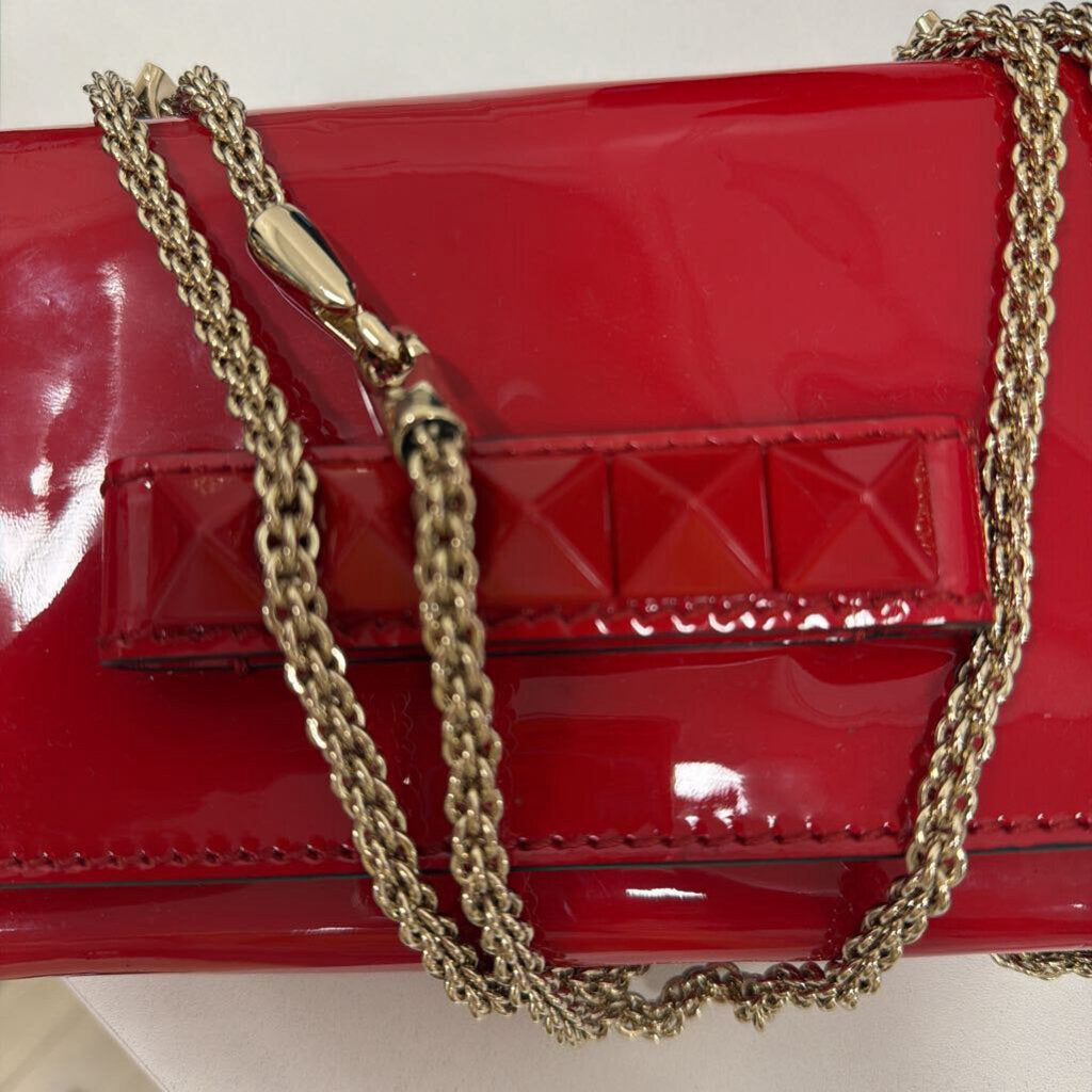 Red Patent Rockstud Crossbody