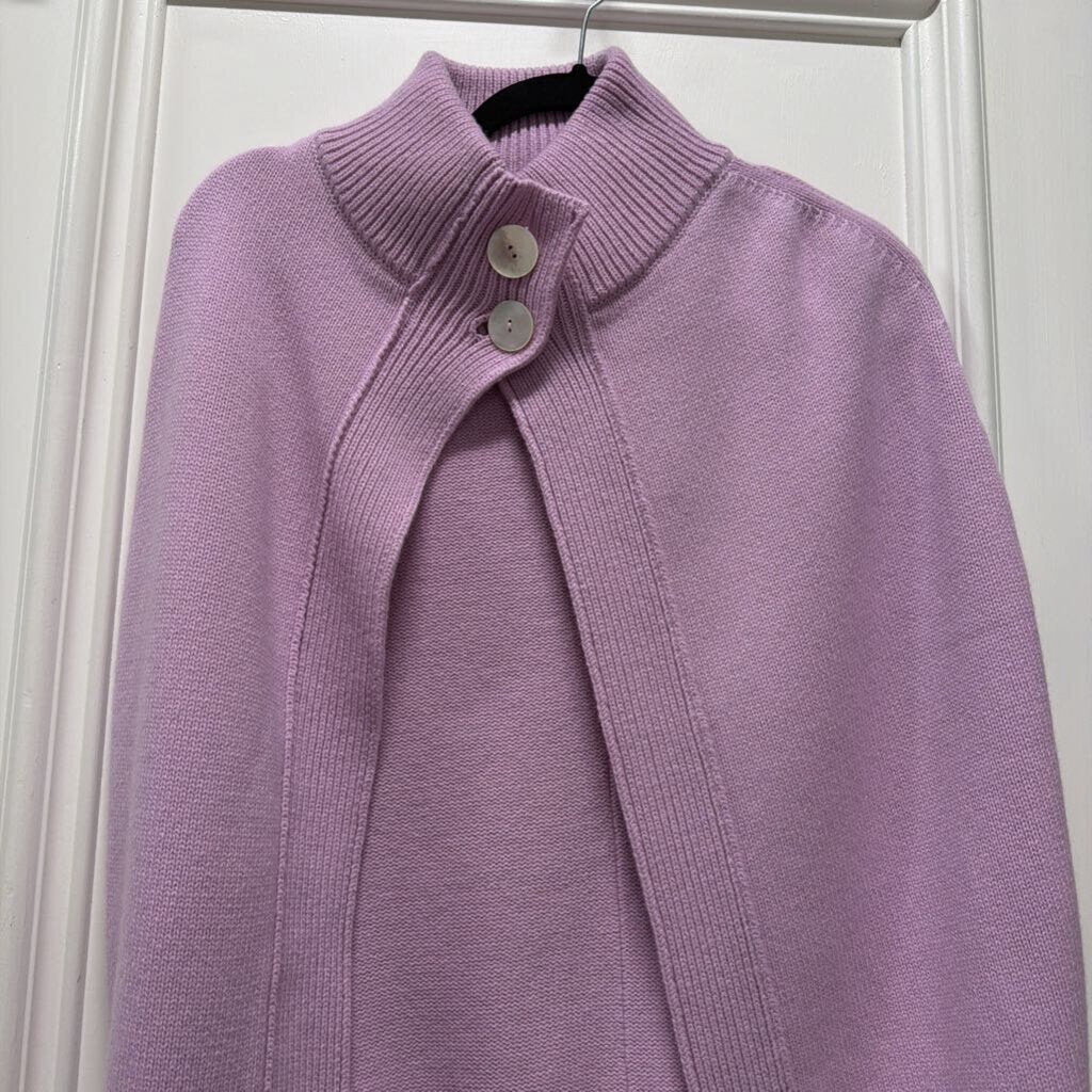 Purple Wool Cape Sweater