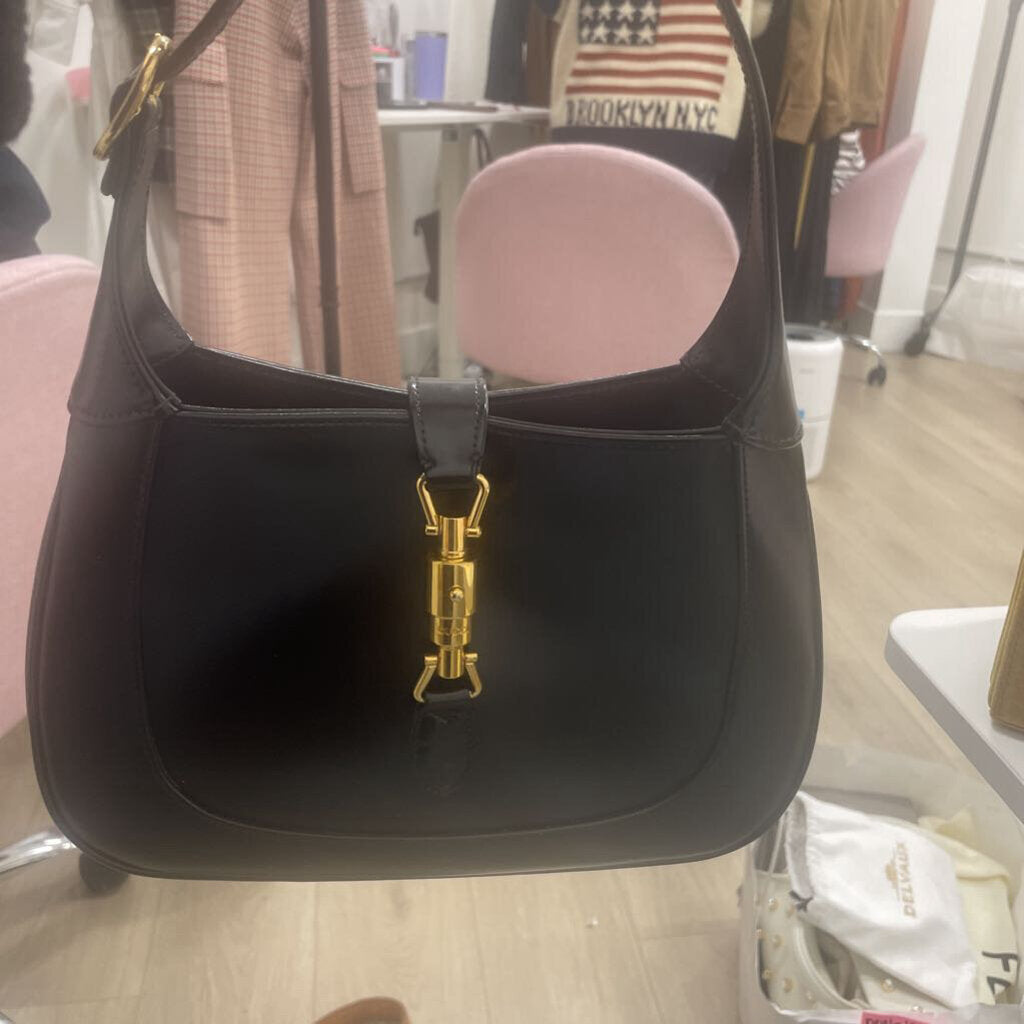 Black Leather 1961 Jackie Shoulder Bag