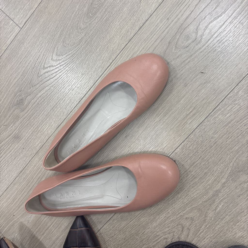 Pink Leather Ballet Flats