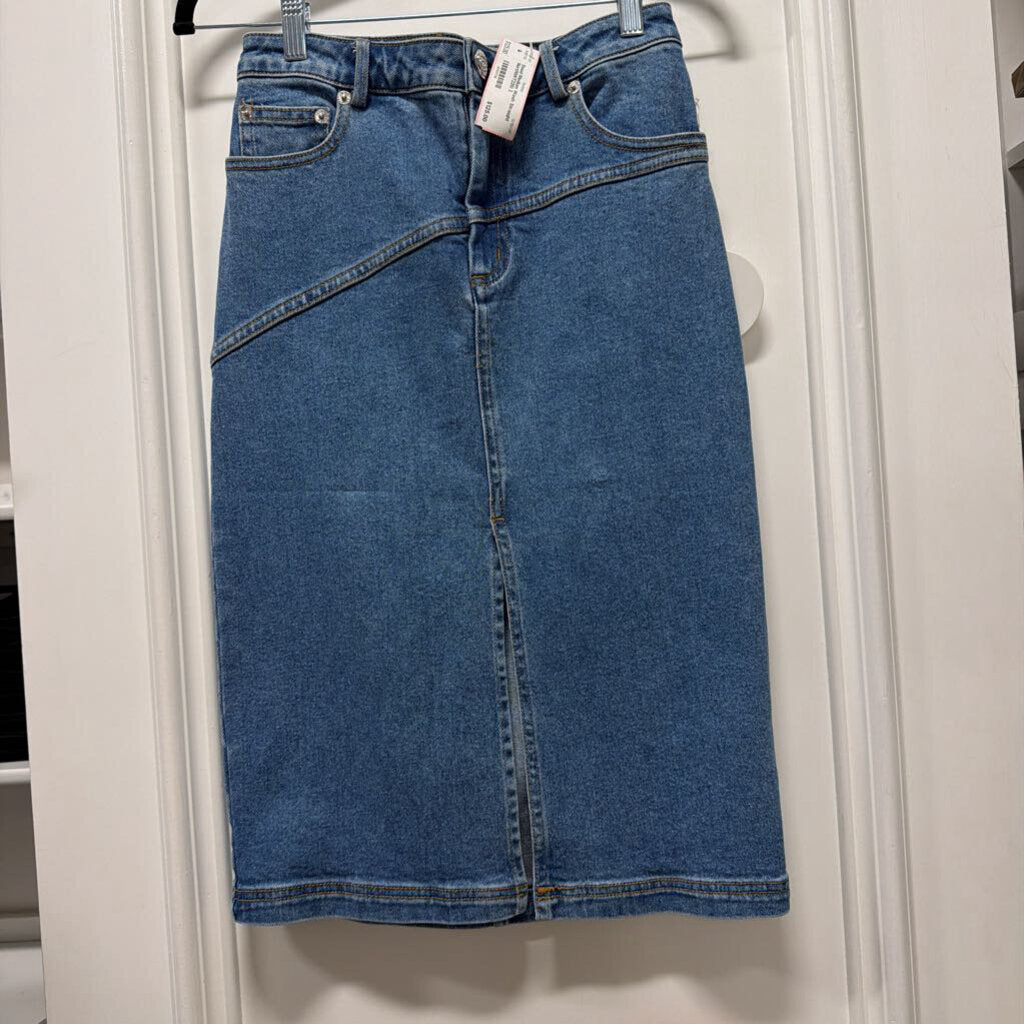 Medium Wash Straight Skirt(NWT225)