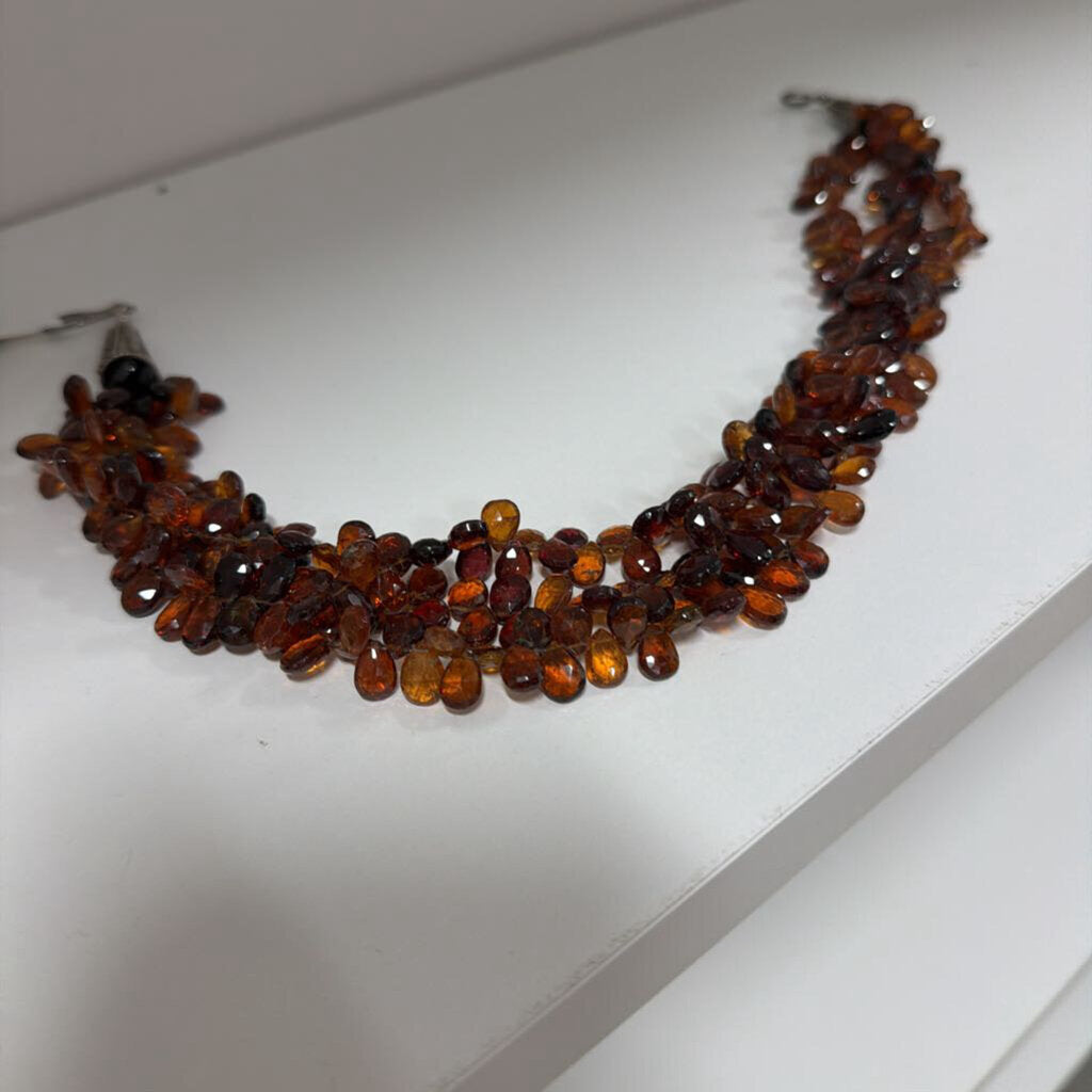Carnelian 3 Strands With Silver Fittings