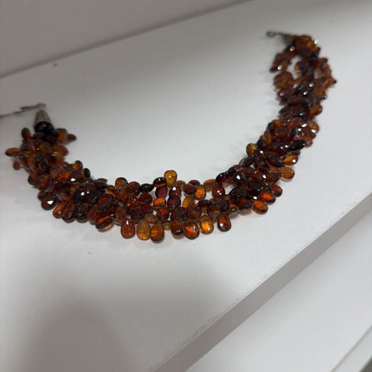 Carnelian 3 Strands With Silver Fittings