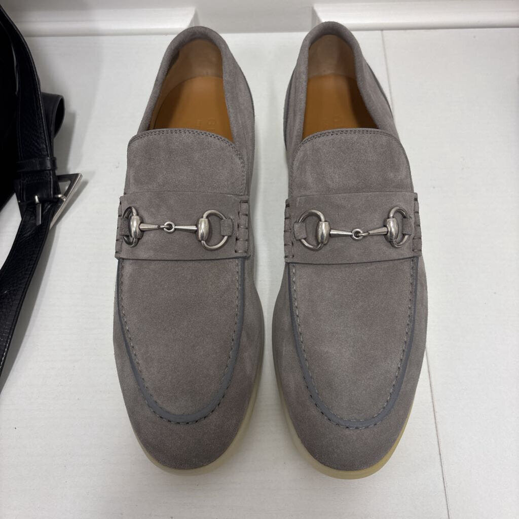 Gray Suede Horsebit Loafer