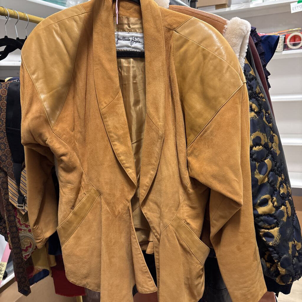 1980s Brown Suede Jacket (as is wear, pocket tear)