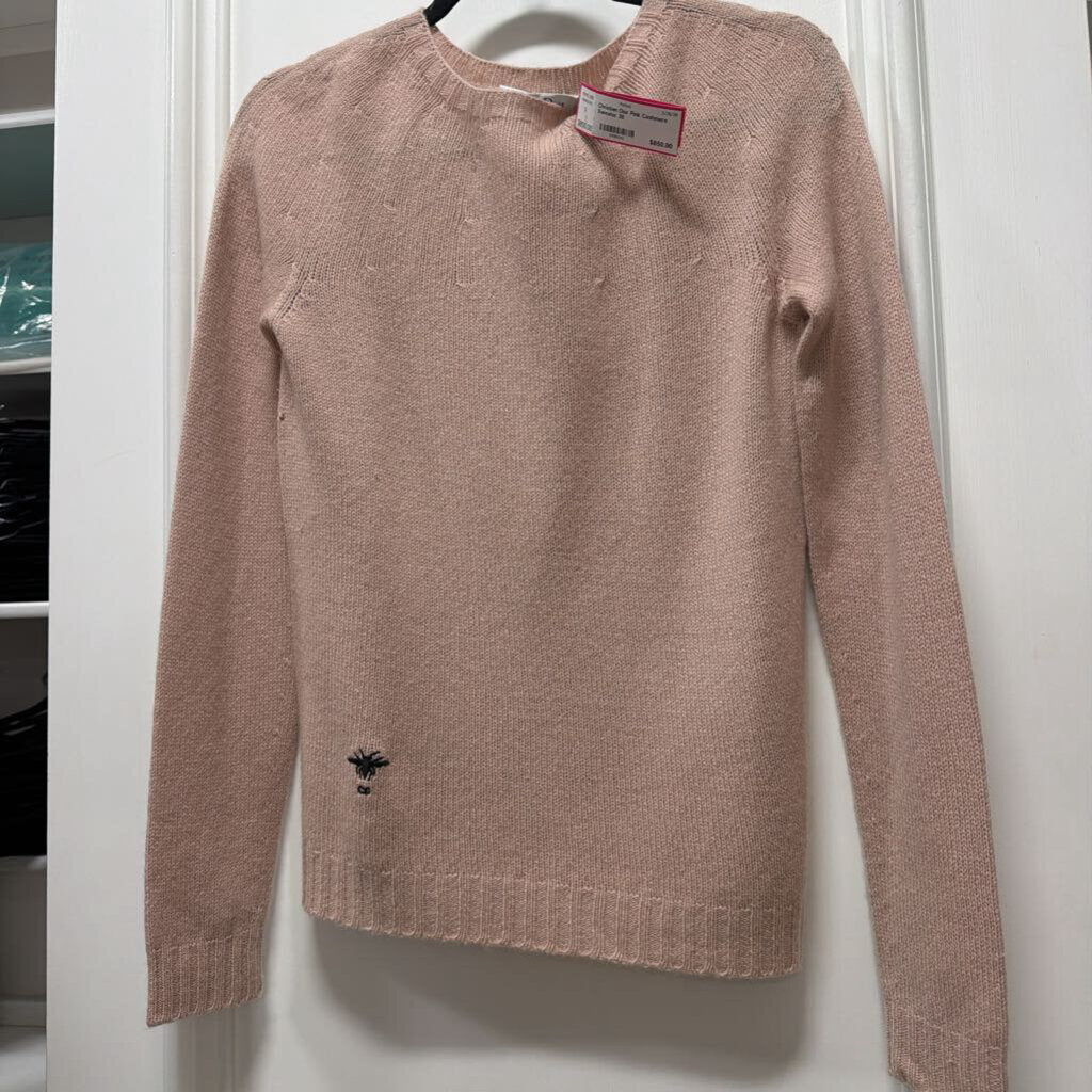 Pink Cashmere Sweater (as is mended hole)