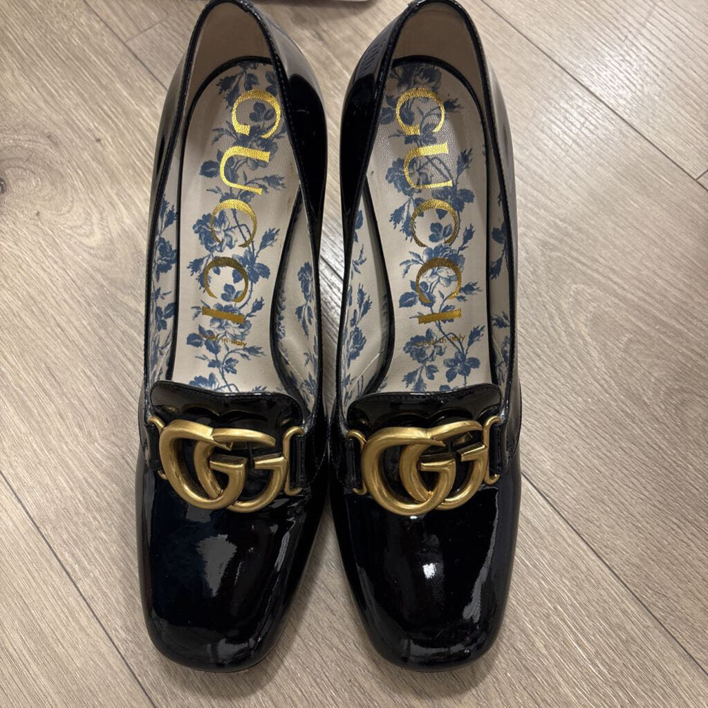 Black Patent Leather GG Pump