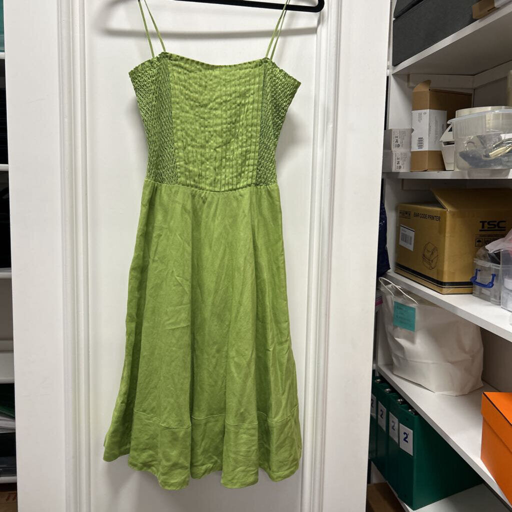 Green Linen Mini Dress