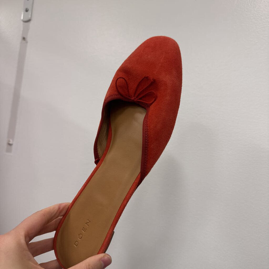 Coral Suede Mules