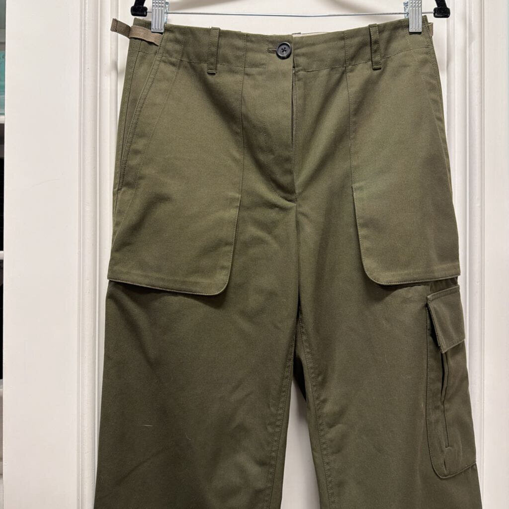 Green Poly/Cotton Cargo Pant