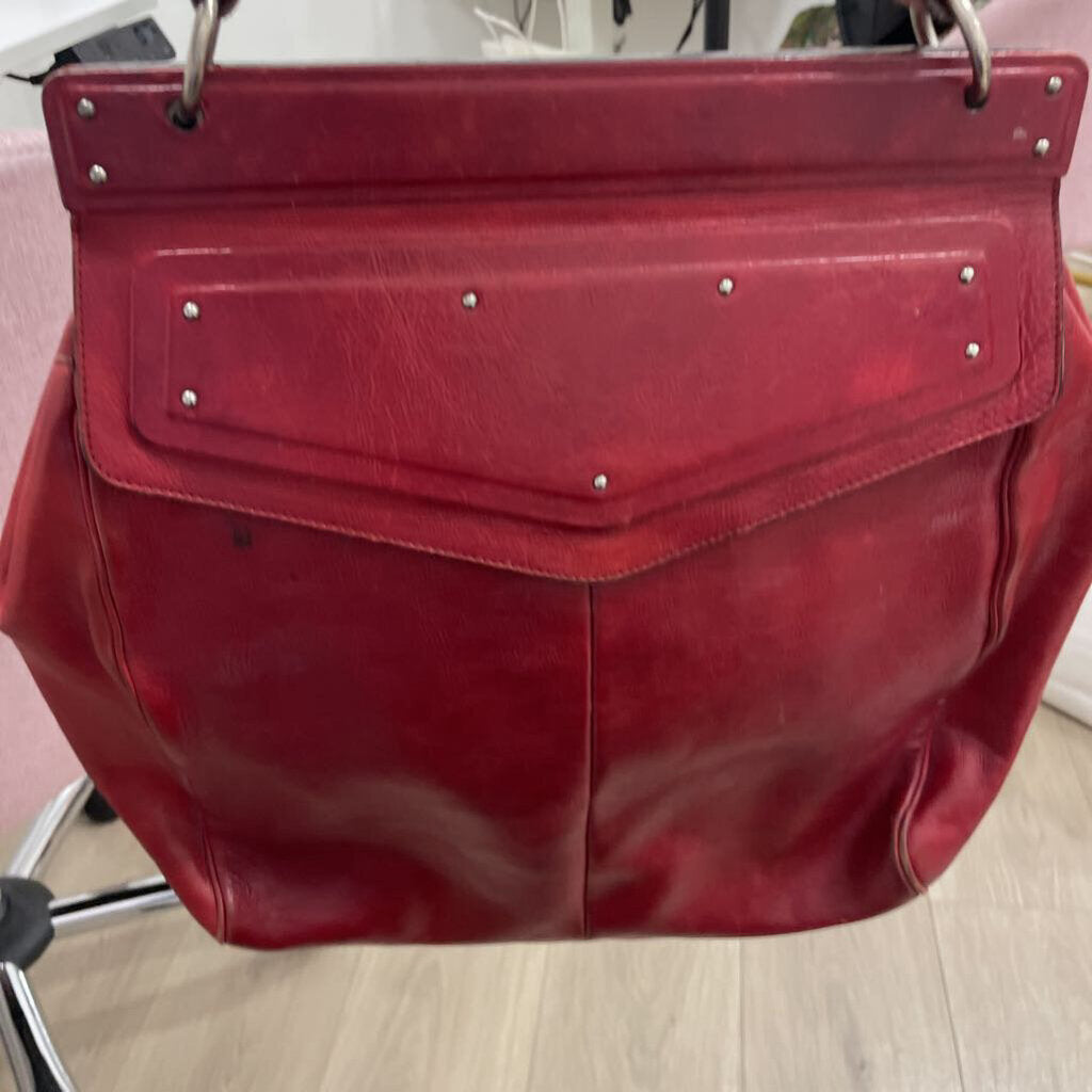 Red Leather Hobo (as is)
