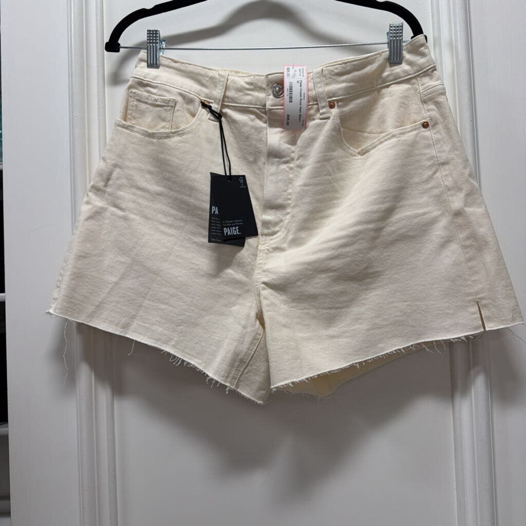 Cream Raw Hem Short