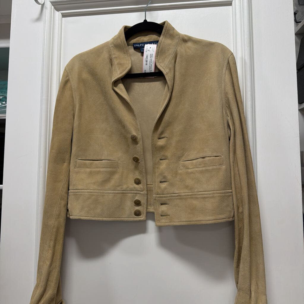 Vintage Brown Suede Cropped Jacket