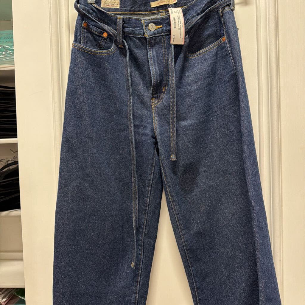 Dark Washed Culotte Wide Leg Jean