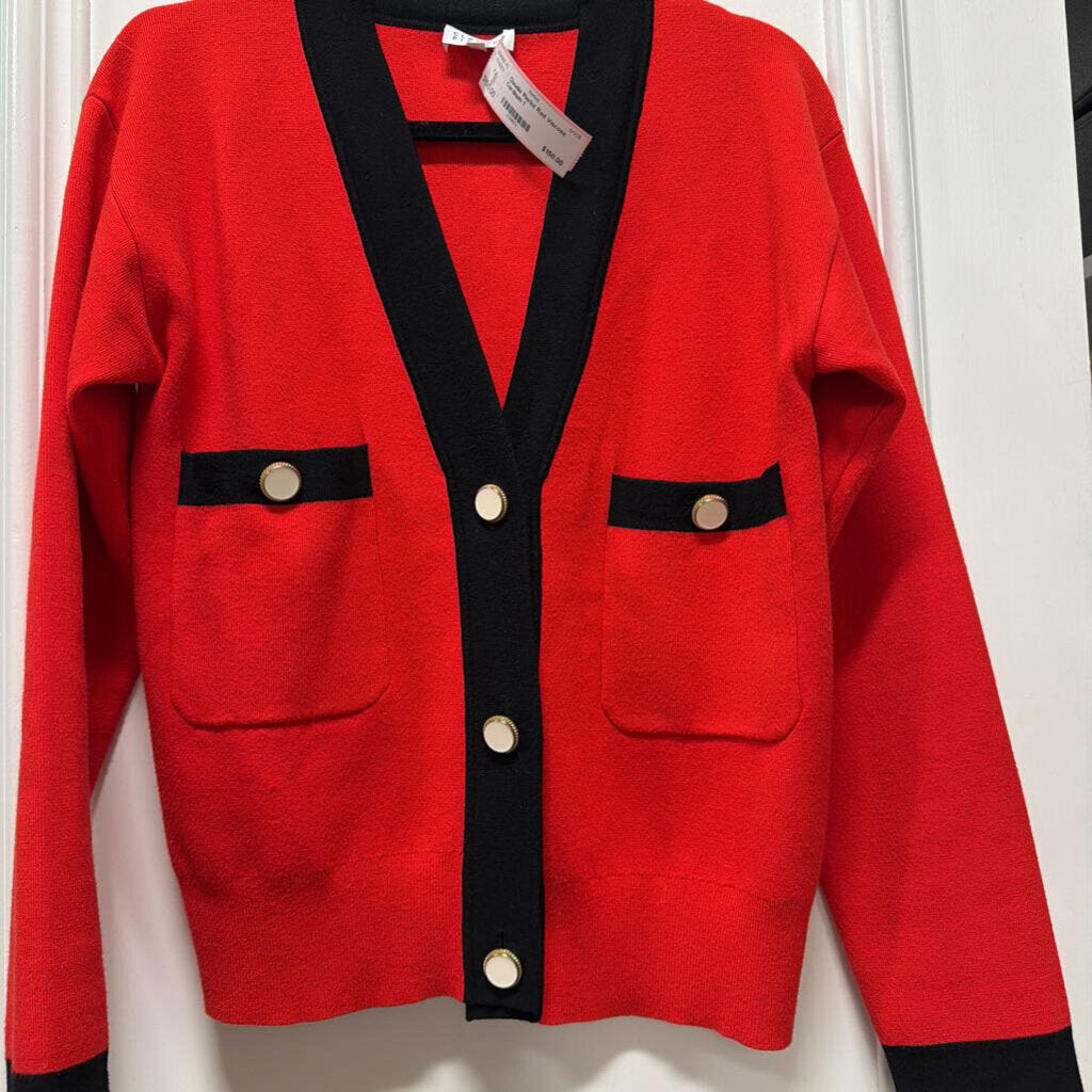 Red Viscose Cardigan