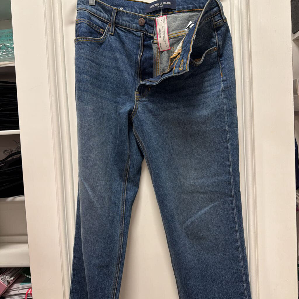 Medium Wash Denim Zip Up Jeans
