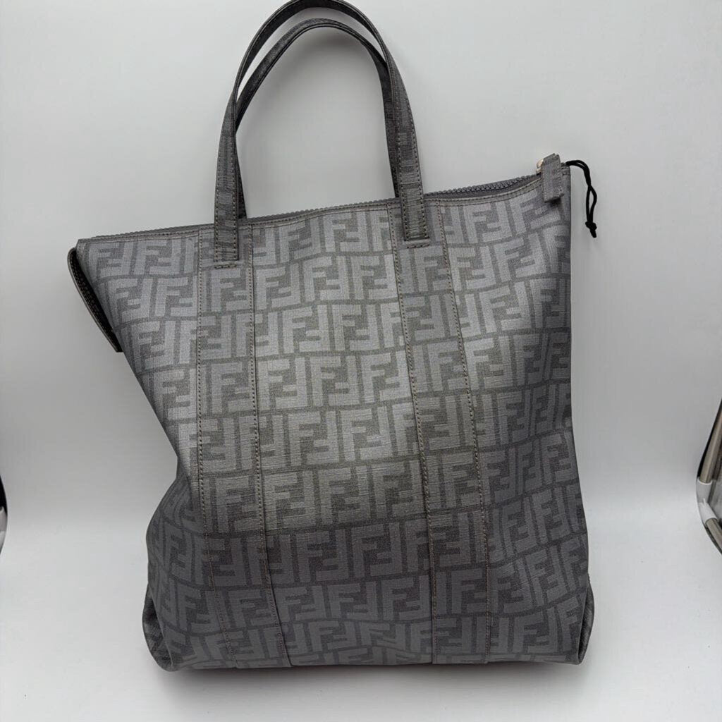 Brown Zucca Coated Canvas Tote
