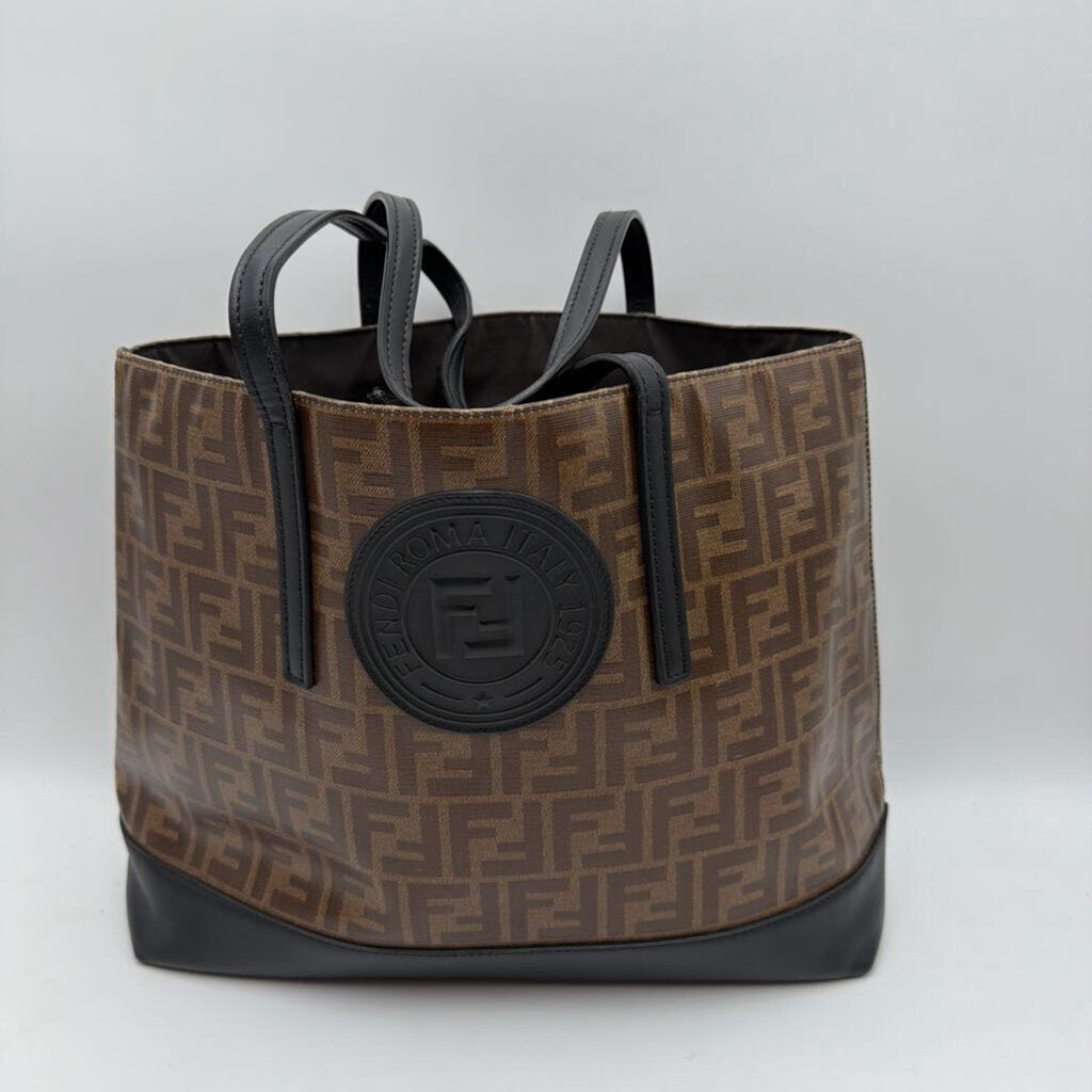 Gray Zucca Coated Canvas Tote