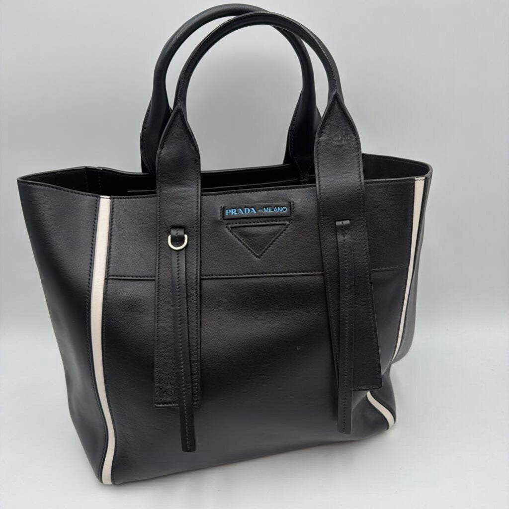 Black Leather Overture Tote Bag