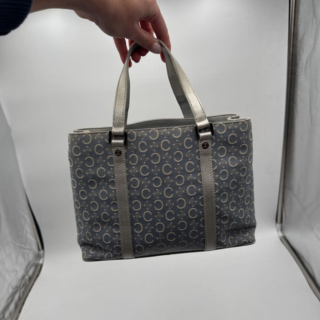 Blue & White Canvas Tote
