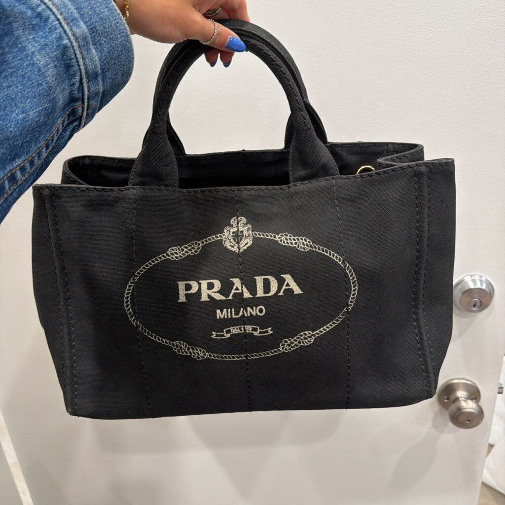 Black Medium Canvas Canapa Tote