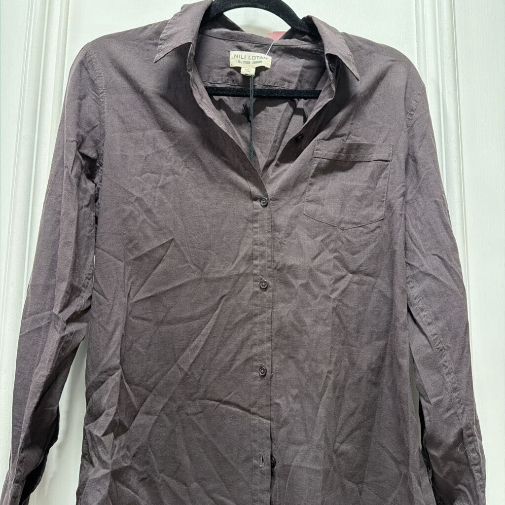 Brown Cotton Button Down