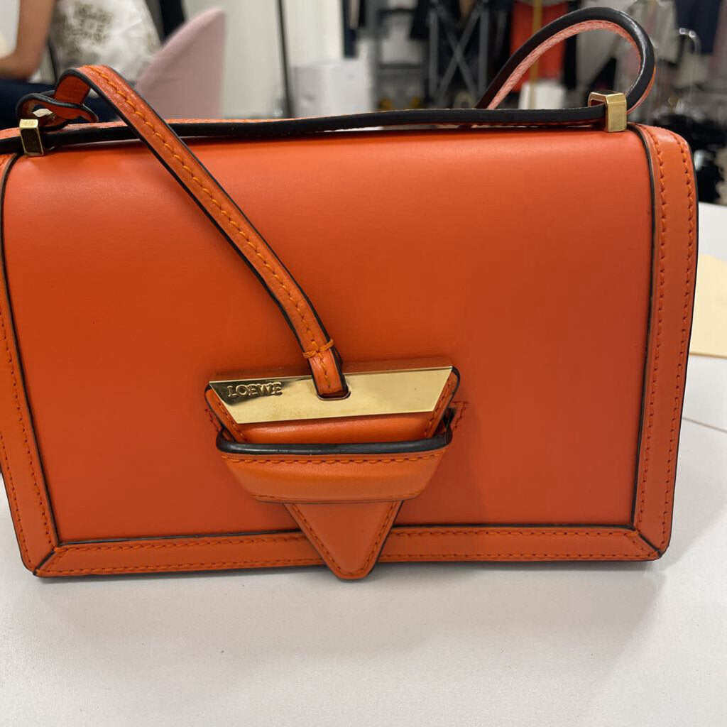 Orange Barcelona Leather Crossbody Bag