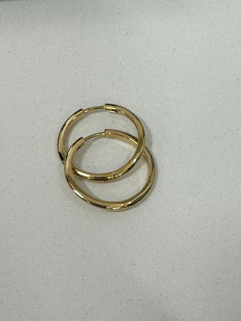 Gold Vermeil Over Sterling Silver Hoop Earrings