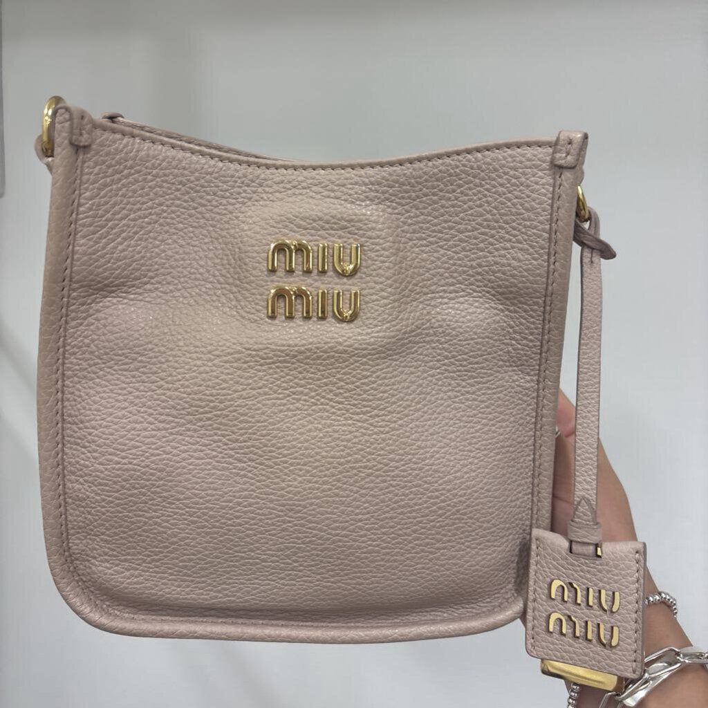 Beige Leather Crossbody Bag