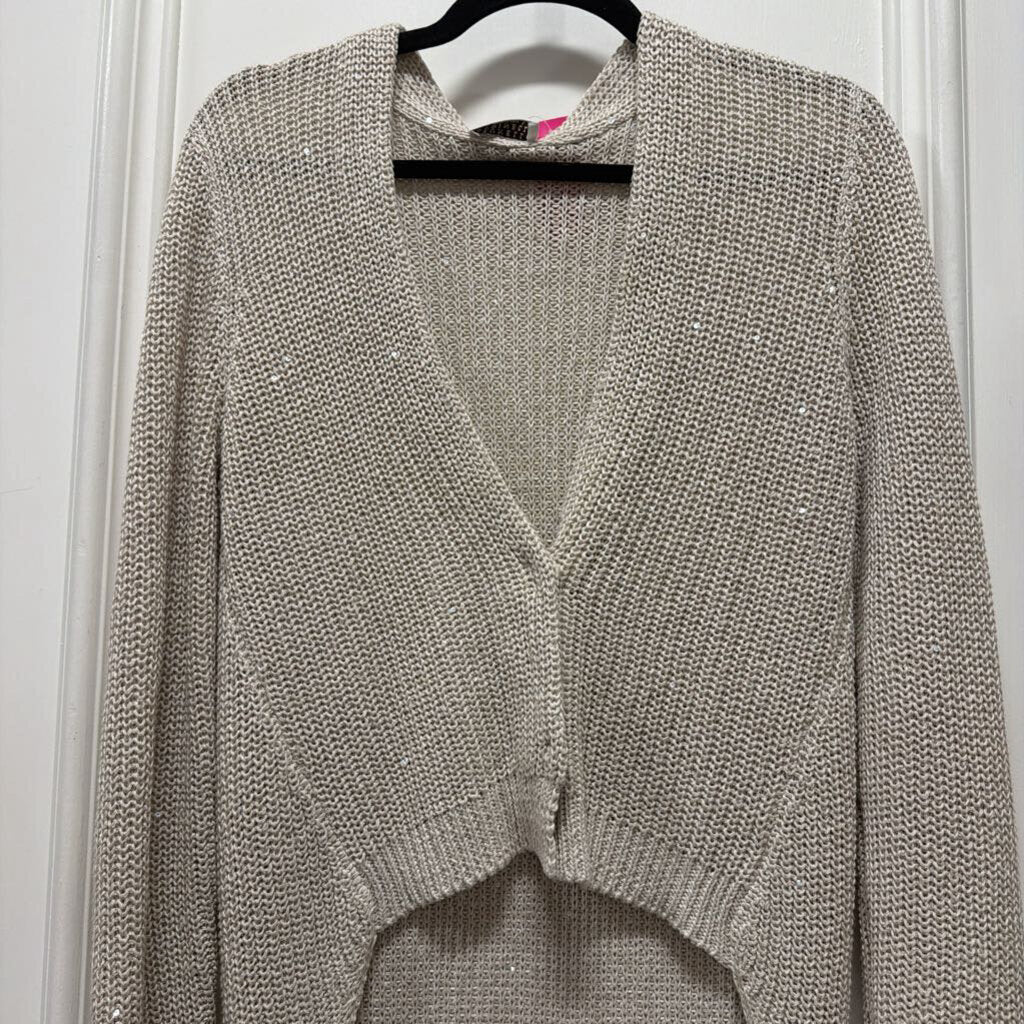 Champagne Sequin Linen/Silk/Cotton Duster CartiganC