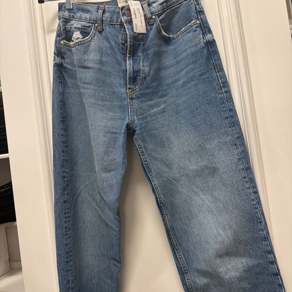 Blue Straight Leg Jeans