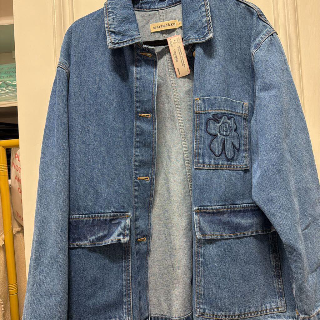 Denim Medium Wash Button Jacket