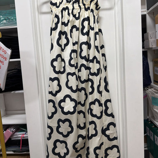 Cream/Black Midi Dress