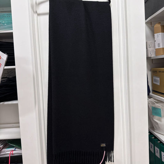 Black Cashmere Tassel Scarf